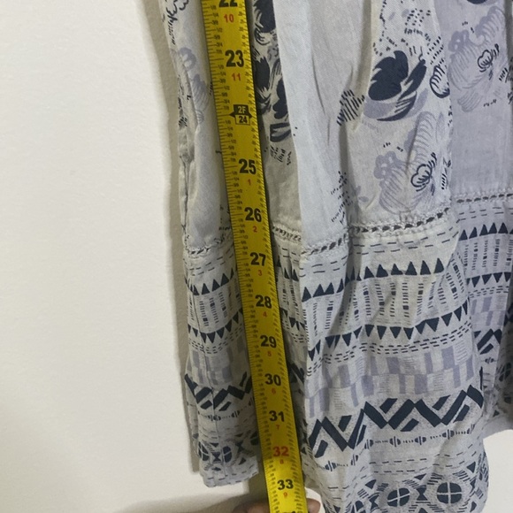 H&M Blue Puff Sleeve Smocked Mini Dress - Picture 9 of 10